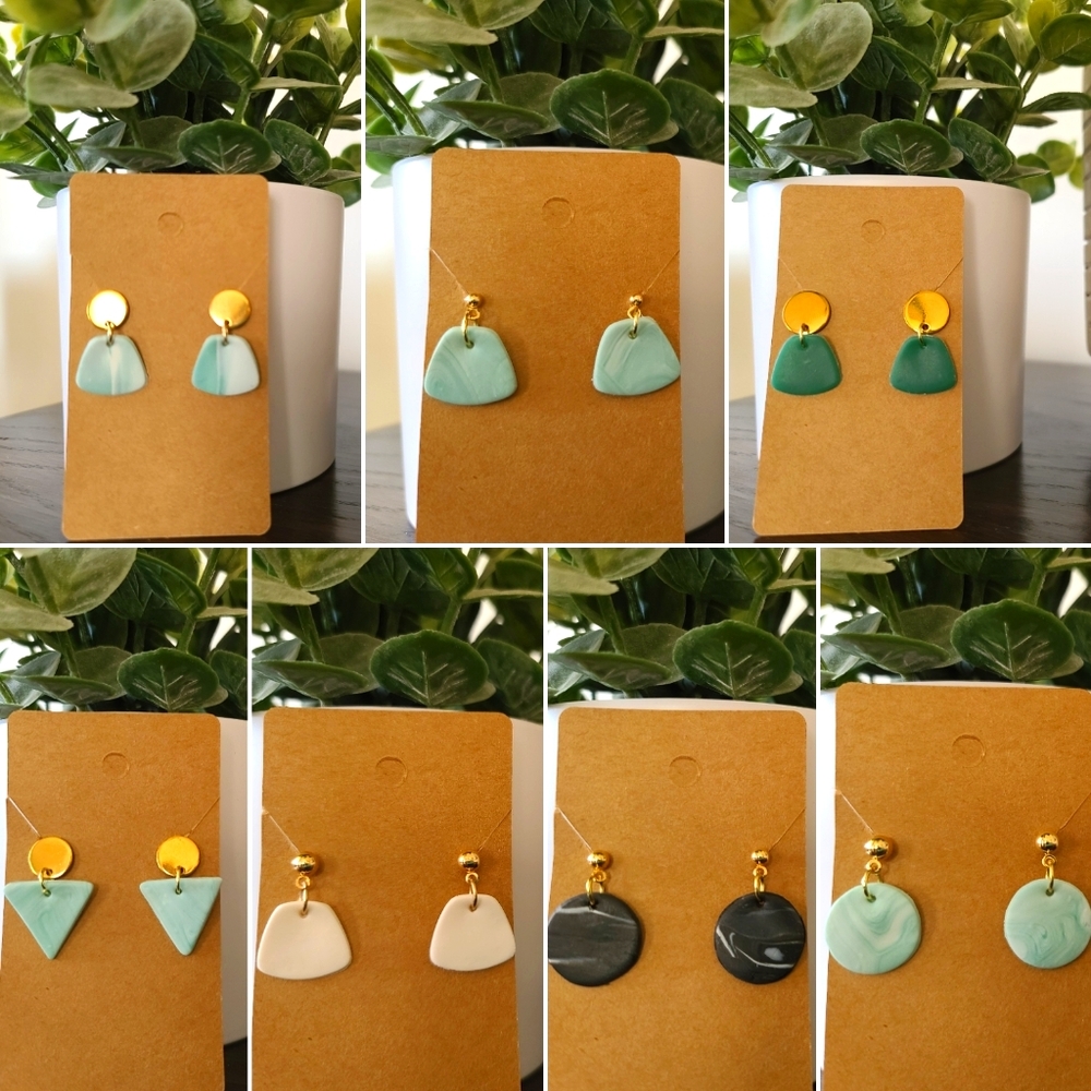 Handmade clay earrings